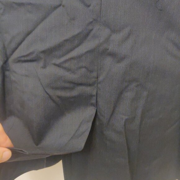 Simon Spurr 36S/30 modern slim skinny fit navy stripe 100% virgin wool bemberg - Picture 3 of 12